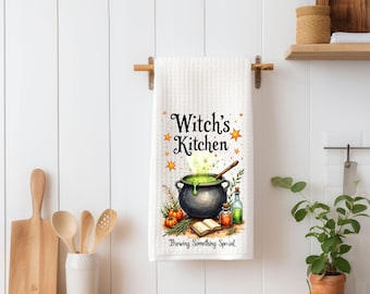 Witch's Kitchen Tea Towel | Brewing Something Special, Halloween Decor