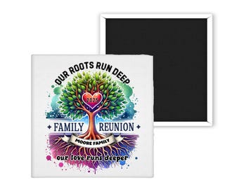 Personalized Family Reunion Magnet, Tree Design, Keepsake Favor