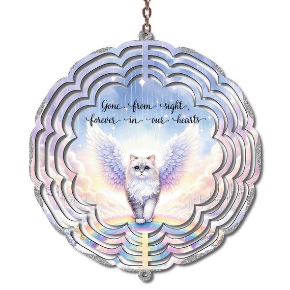 Cat Memorial Gift, Pet Memorial, Wind Spinner, Daughter Gift
