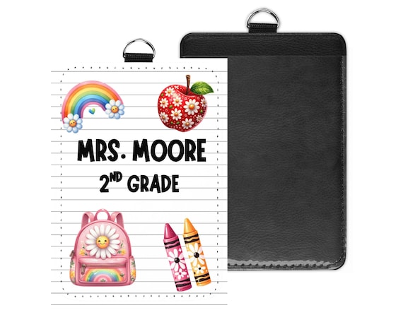 Teacher Lanyard, Teacher ID Holder, Teacher Gift, Back to School, Gift for Teacher