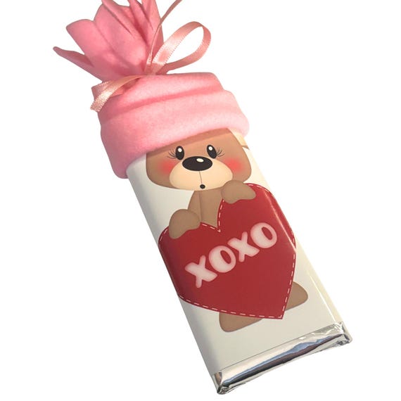 Valentine's Day Party Favors, Classmate Gifts, Friend Gifts, Chocolate Personalized Bar