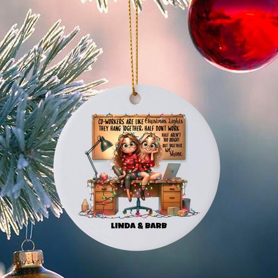 Personalized Coworker Ornament, Christmas, Secret Santa, Coworker Gift