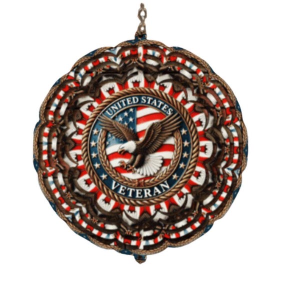 Veteran Decor, Wind Spinner, Vietnam Veteran, Dad Gift
