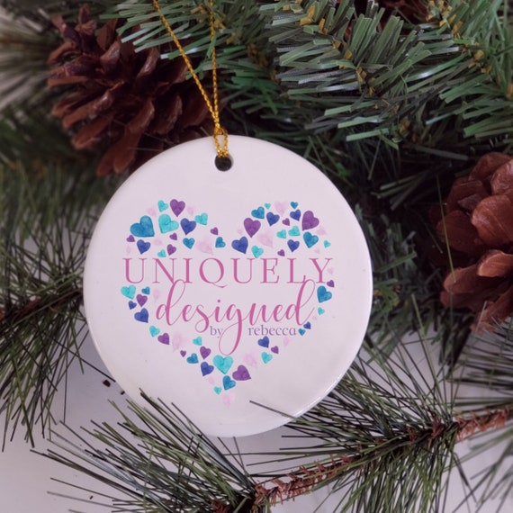Logo Christmas Ornament - Marketing Small Business - Cooperate Holiday Ornament - Employee Gift