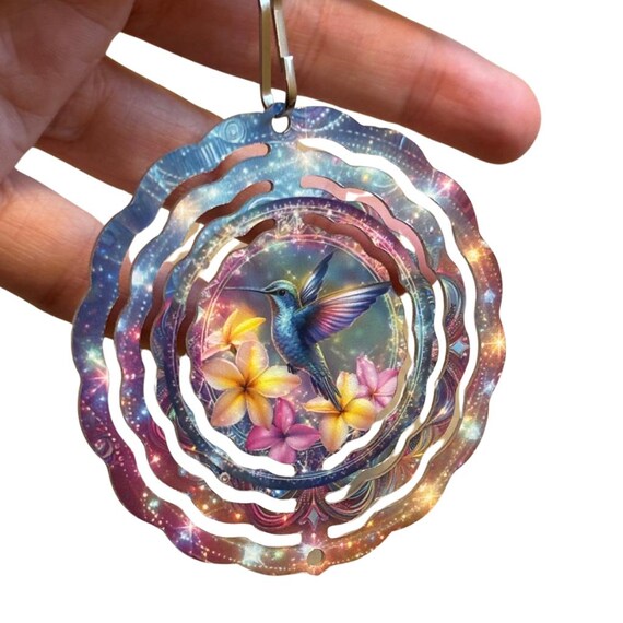 Hummingbird Gift, Mini 3 inch Wind Spinner, Birthday Gift for Mom
