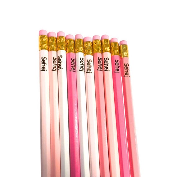 Pink Personalized Pencils, School Supplies, Personalized Gift, Back to School, Daughter Gift