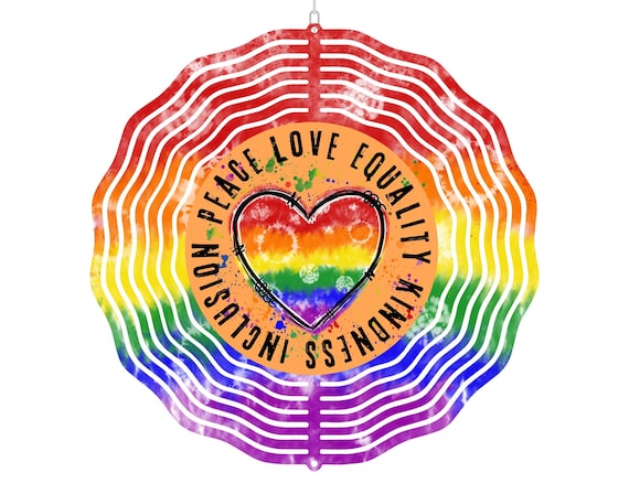 LGBTQ Wind Spinner, Pride Month, Summer Decor, Birthday, Friend Gift