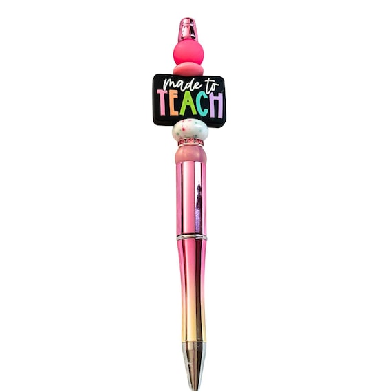 Made To Teach Beaded Pen, Teacher Gift, Christmas, Coworker Gift