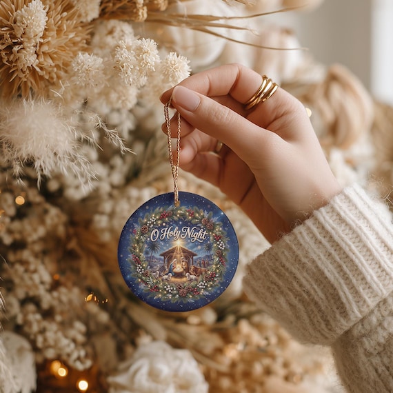 O Holy Night Nativity Ornament, Christian Christmas Ornament, Religious Gift