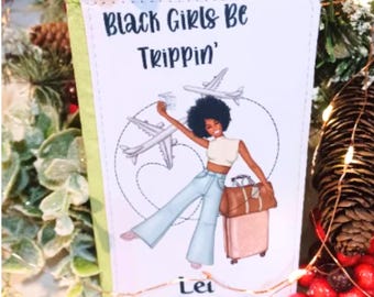 Passport Cover, Black Girl Magic, African American, Travel Gift, Christmas, Daughter Gift