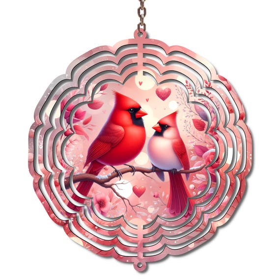 Cardinal Wind Spinner, Valentines Day, Mom Gift