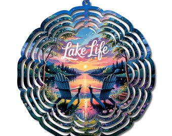 Lake Life Wind Spinner | Lake House Decor