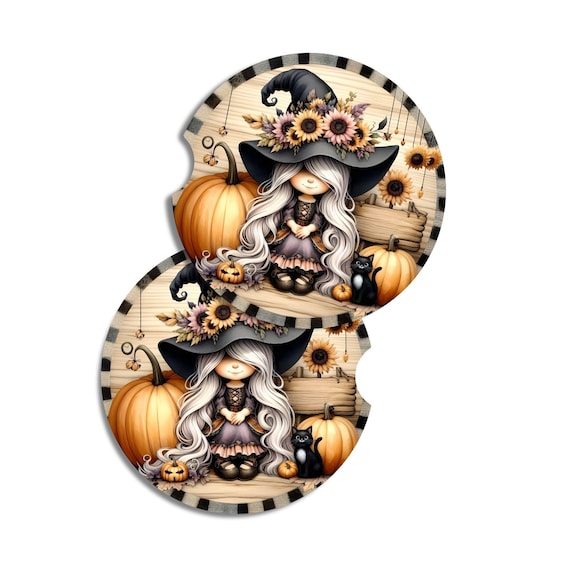 Witchy Gift, Car Coasters, Spooky Season, Halloween, Friend Gift