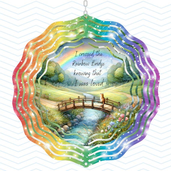 Pet Memorial Gifts, Cat Memorial, Wind Spinner, Pet Loss, Friend Gift