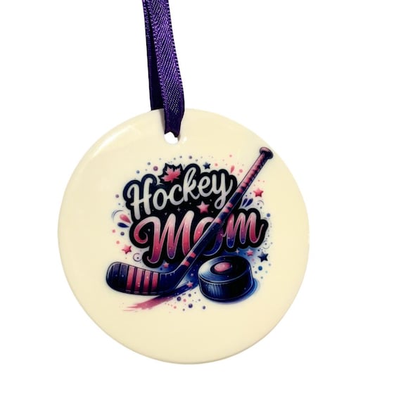 Hockey Mom Ornament, Hockey Gift, Christmas, Mom Gift