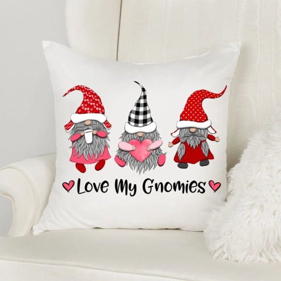 Valentine Gnome Pillow, Valentine's Day, Friend Gift