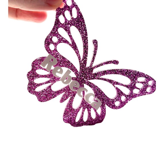 Personalized Butterfly Easter Basket Tag Acrylic Easter Name Tag Easter Basket Name Tag Custom Easter Tag Spring Butterfly Basket Tag