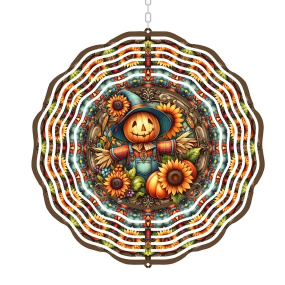 Autumn Decor, Wind Spinner, Halloween, Friend Gift