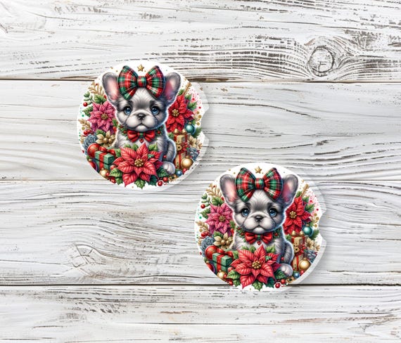 French Bulldog Gift, Car Coasters, French Bulldog Mom, Dog Mama, Christmas, Friend Gift