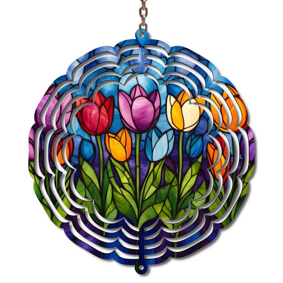 Tulips Wind Spinner, Spring Decor, Easter, Mom Gift