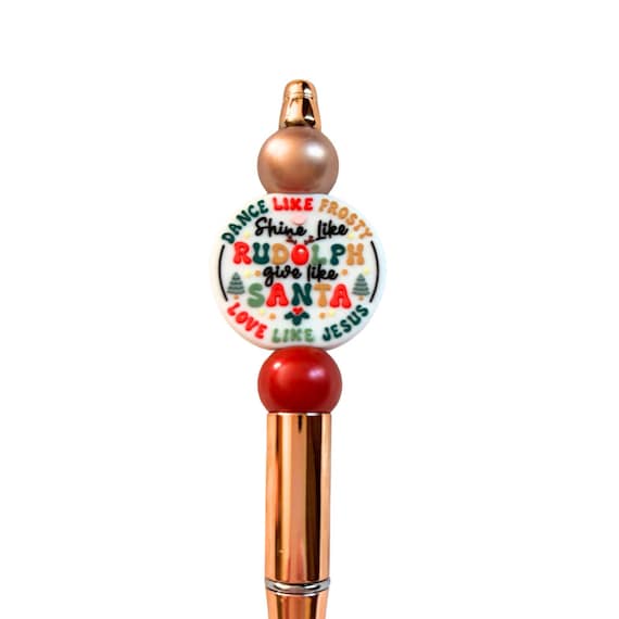 Festive Christmas Beaded Pen, Dance Like Frosty, Be Like Jesus Pen, Secret Santa Gift, Coworker Gift