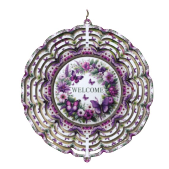 Butterfly Wind Spinner, 80th Birthday Gift, Grandma Gift