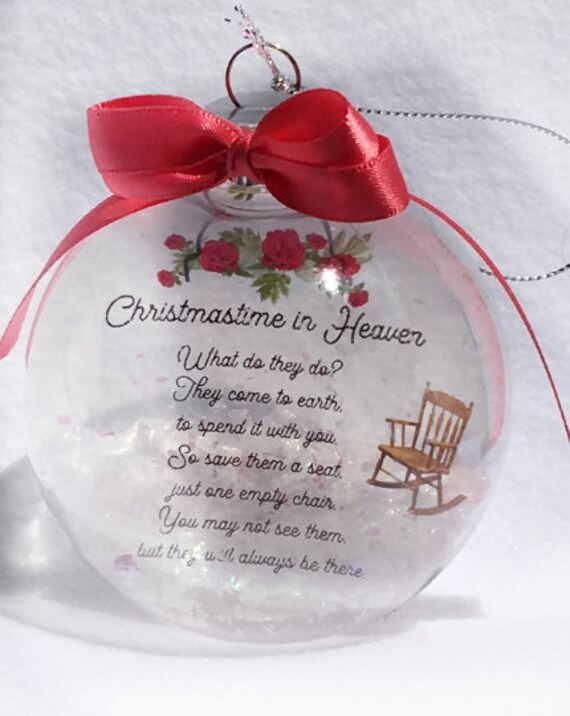 Christmas In Heaven Chair Ornament | Christmas Ornament | Sympathy Gift | Christmas Memorial | Heaven