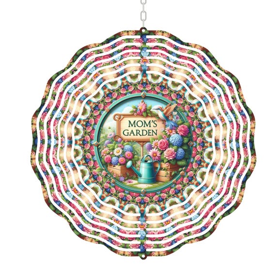 Mom's Garden Wind Spinner, Garden Decor, Yard Decor, Summer, Birthday, Mom Gift