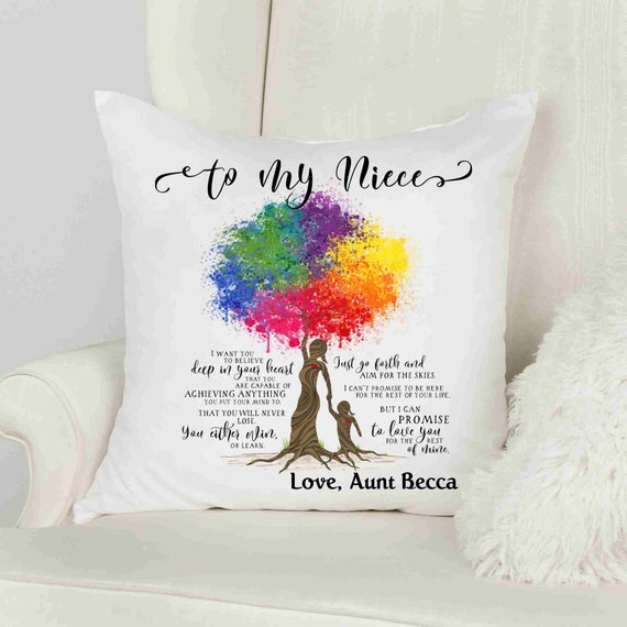 Gift for Niece, Personalized, Throw Pillow, Christmas