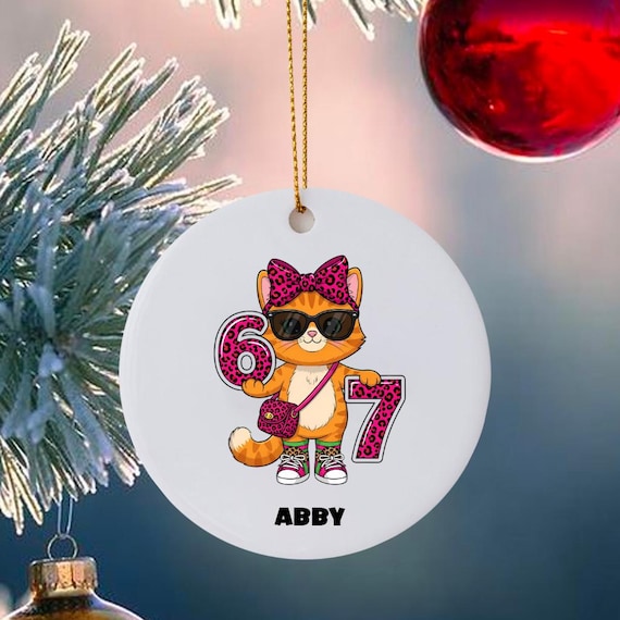 67 Christmas Ornament, Personalized, Christmas, Daughter Gift