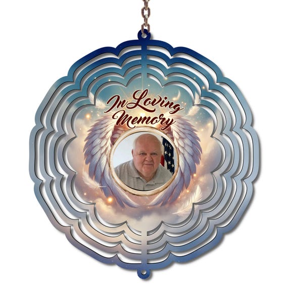 In Loving Memory Wind Spinner, Memorial Gift, Personalized, Wife Gift