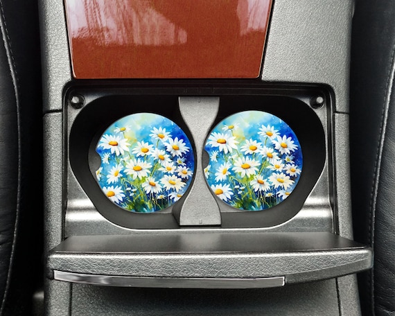 Floral Car Coasters, Car Accessories for Women, Birthday, Best Friend Gift