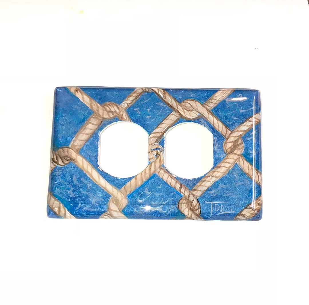 Nautical Rope Switch Plate Covers and Outlet Wall Plate Covers Hand