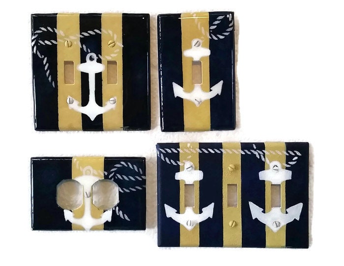  Navy Blue Arrow Light Switch Plate Cover Various Sizes Offered  : Handmade Products