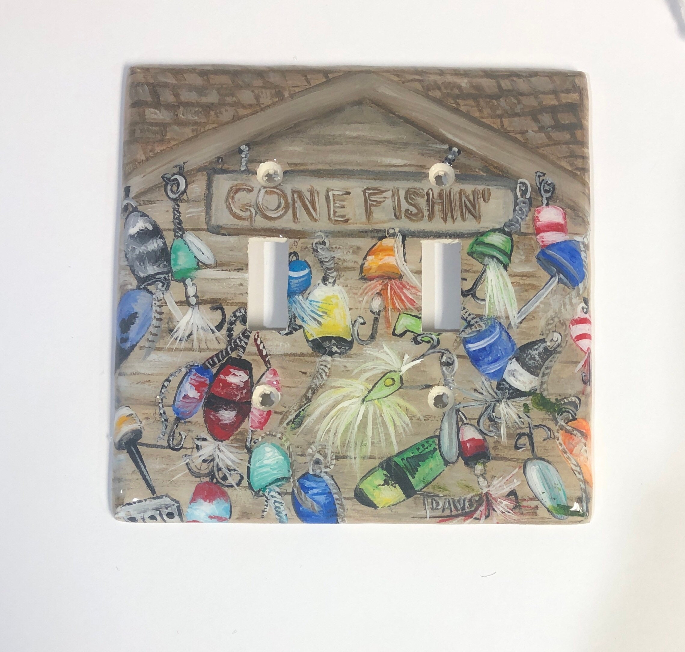 Personalized Fishing Switch Plates and outlets Hand Painted by Etsy