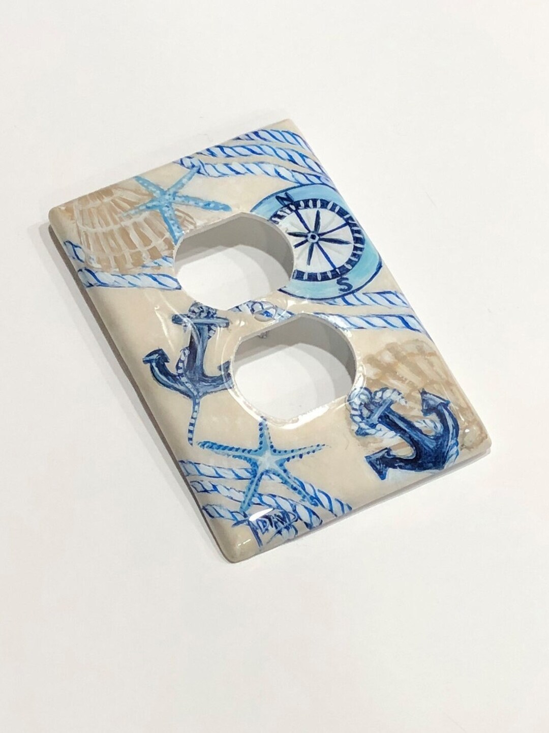 Nautical Navigation Light Switch Plates, Hand Painted Nautical 0utlet