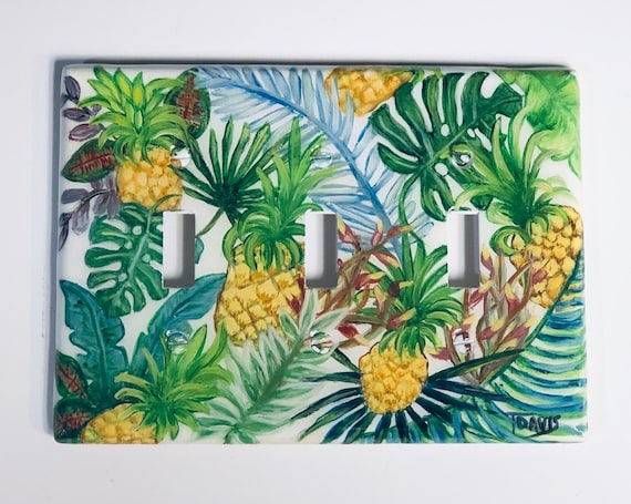 Pineapple Decorative Outlet Wall Plate Cover Standard//Midway or Jumbo Size
