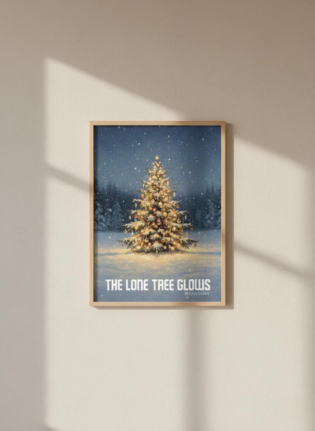 Glowing Winter Tree Art – Cozy Digital Download Wall Decor - Etsy