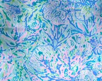 Lilly  New! Colorful sea life cotton poplin print.   LP preppy