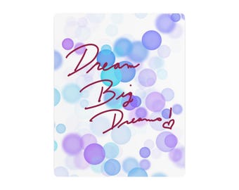 Modern Inspirational Metal Wall Art, Dream Big Decor for Office, Motivational Statement Artwork