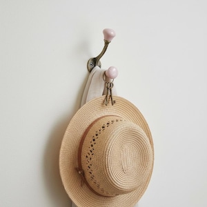 Ganchos de cerámica vintage para perillas/ganchos decorativos de pared/gancho para tela