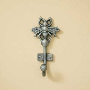 Cast Iron Bumble Bee Wall Hook – Decorative Coat, Key Holder – Antique brass Finish