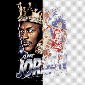 Michael Jordan Halvton PNG-design: DTF/DTG utskriftsklar (digital nedladdning) bild 3