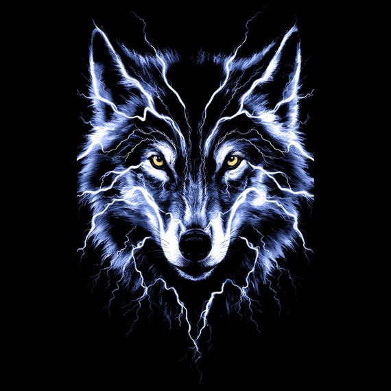 Lone wolf Halftone PNG, Streetwear DTF Design (Digital Download)
