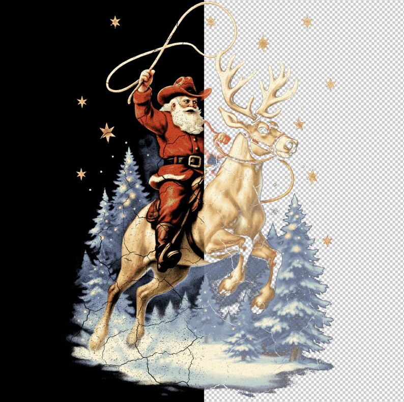 Santa Rodeo Lasso Cowboy Santa Rodeo PNG, Western Christmas Graphic (digital Download) - Etsy