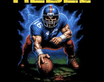 Rebel Sports Halftone PNG, DTF/DTG Design