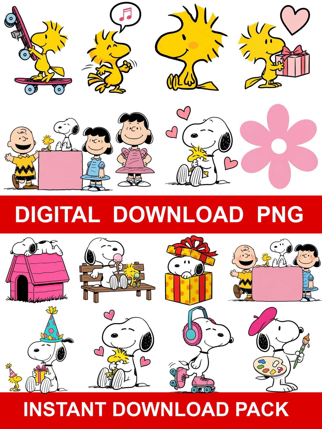Snoopy Digital Pink Snoopy Digital Kit, Snoopy Clipart, Peanuts - Etsy Australia