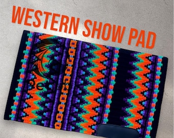 western show pad black and orange for horse riding and racing