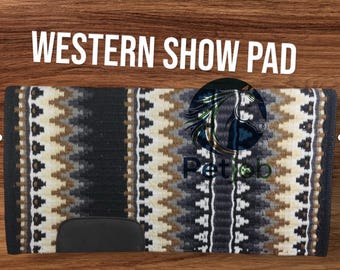 Handmade Wool Western Saddle Blanket - Horse Show Pad