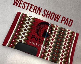 Custom Western Show Saddle Pad – Personalized Embroidery, Crystals, Breathable